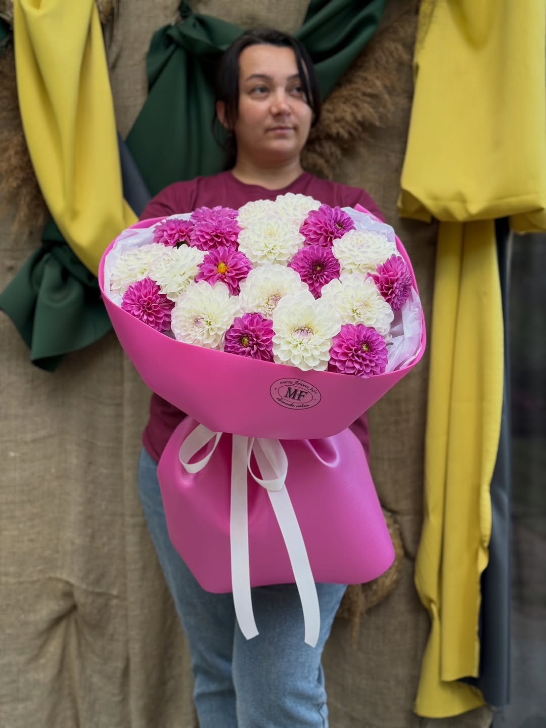 Букет жоржин Сітка