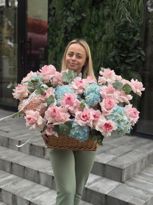 Квіти в корзині