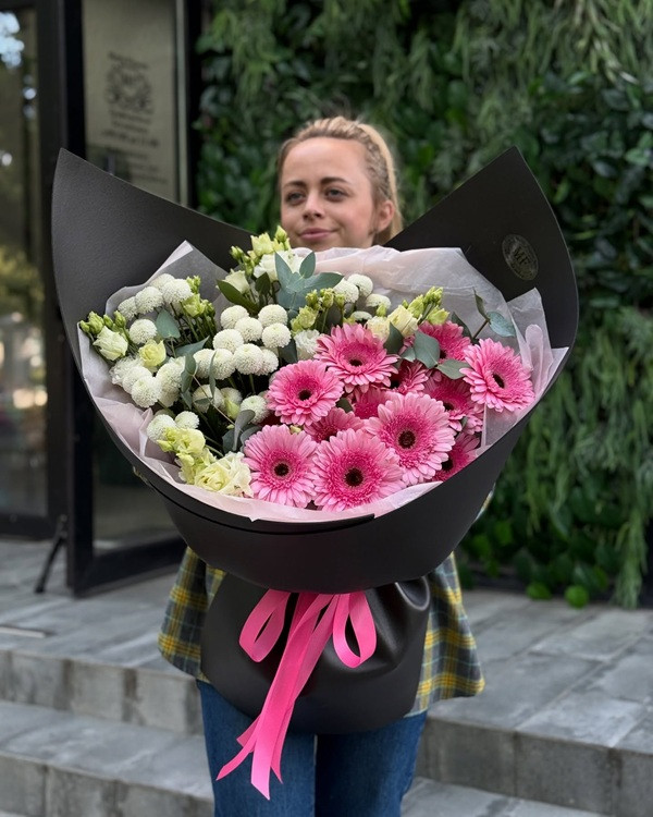 Букет гербер Крапка
