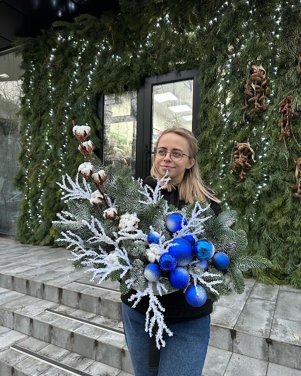 New Year Composition Blue