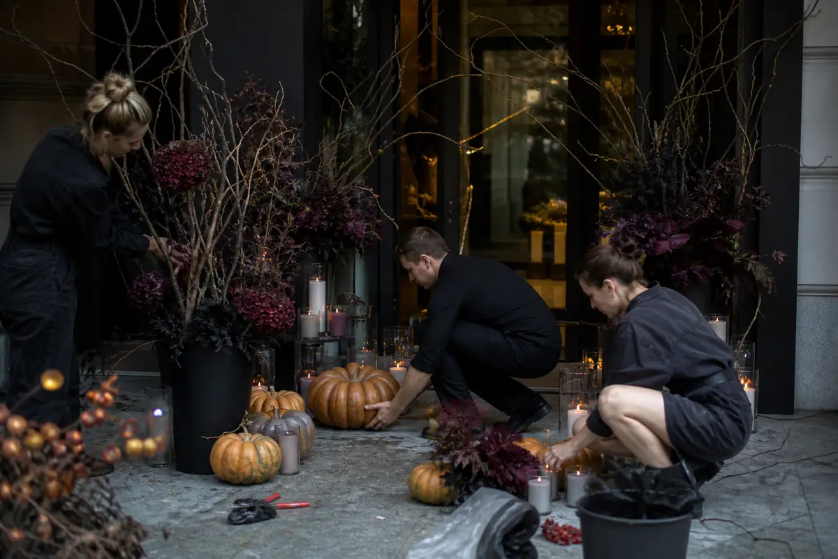 Монтаж Halloween-декора